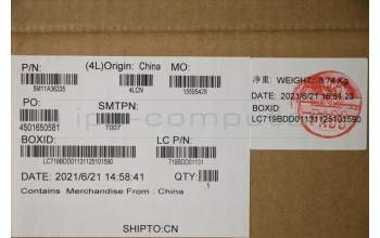 Lenovo 5M11A36335 MECH_ASM KB NORDIC BKLT(P)FPR UK BK