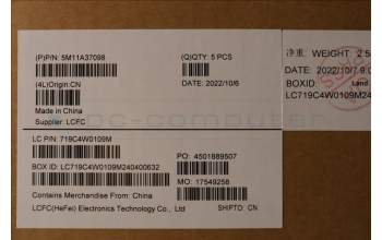 Lenovo 5M11A37098 MECH_ASM KBDW/C IND ENG (LTN) US BK