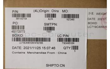 Lenovo 5M11A37104 MECH_ASM KBDW/C ITA (SUN) UK BK