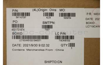 Lenovo 5M11A37297 MECH_ASM KBDW/C GER BKLT(CHY) UK BK