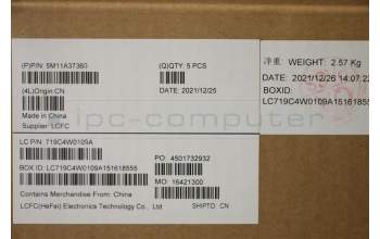 Lenovo 5M11A37360 MECH_ASM KBDW/C KOR BKLT(CHY) US BK