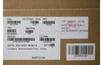 Lenovo 5M11A37530 MECH_ASM KBDW/C BUL BKLT(SUN)WW UK BK