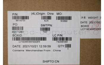 Lenovo 5M11A37701 MECH_ASM KBDW/C POR BKLT(SUN)WW UK BK