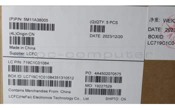 Lenovo 5M11A38005 MECH_ASM KB C BEL(SRX)PT UK BK