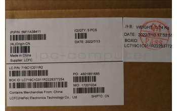 Lenovo 5M11A38411 MECH_ASM KB C ENG(TSG)PT FP US BK