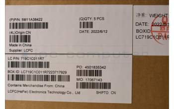 Lenovo 5M11A38422 MECH_ASM KB C ARA(TSG)PT FP US BK