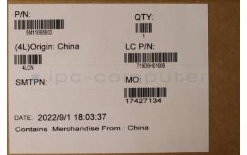 Lenovo 5M11B95933 MECH_ASM CS21 3+2bCP,GLM,GRY,SUN