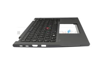5M11C18715 original Lenovo keyboard incl. topcase DE (german) black/grey with backlight and mouse-stick (no WWAN)
