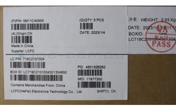 Lenovo 5M11C40955 C-Cover with keyboard, Spanish LA, Storm Grey, WLAN, UK