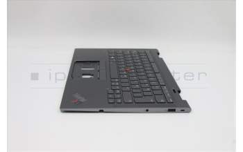 Lenovo 5M11C41039 C-Abdeckung mit Tastatur, Isländisch, sturmgrau, WLAN