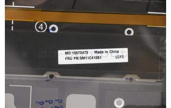 Lenovo 5M11C41081 MECH_ASM KBD BZL,WW,GY,SRX,SWE/FIN