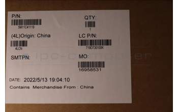 Lenovo 5M11C41119 MECH_ASM 14WQUXGA,AR,HYB,GY,LBO/SDC