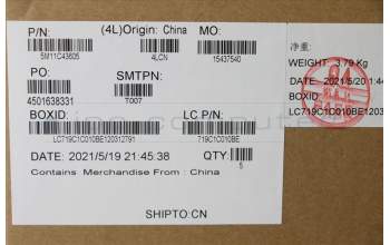 Lenovo 5M11C43605 MECH_ASM KB C UKE BKLT(PMX)PT UK BK