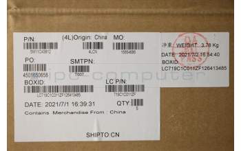 Lenovo 5M11C43812 MECH_ASM KB C TUR BKLT(PMX)PT FP UK BK