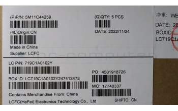 Lenovo 5M11C44259 MECH_ASM KB C SLV(PMX)PT UKBK