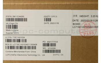 Lenovo 5M11C44265 MECH_ASM KB C NORDIC(PMX)PT UKBK