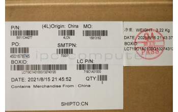 Lenovo 5M11C44277 MECH_ASM KB C EURO ENG(PMX)PT USBK