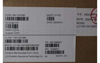 Lenovo 5M11C47287 MECH_ASM KB C ENG(TSG)PT FPR USBK