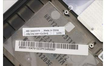 Lenovo 5M11C47913 MECH_ASM KBD W/C FRA BKLT(CHY) UK BK