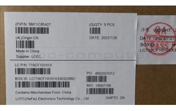 Lenovo 5M11C85427 MECH_ASM KBD W/C GER BKLT(TRA) UKWWBK