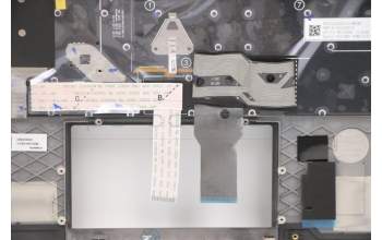 Lenovo 5M11C85472 C-Cover with keyboard, Norwegian, Black, Backlight, WWAN, UK