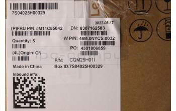 Lenovo 5M11C85642 C-Abdeckung mit Tastatur, Hebräisch, schwarz, ClickPad, ohne mobiles Breitband, ohne WLAN