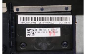 Lenovo 5M11C86118 C-Cover with keyboard, Greek, Black, No WWAN, US