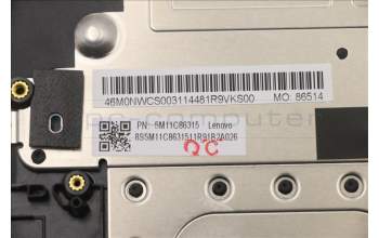 Lenovo 5M11C86315 C-Cover with keyboard,Spanish,Black