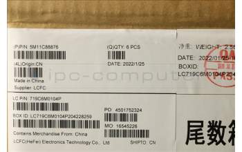 Lenovo 5M11C88876 MECH_ASM KBD ITA BKLT (CHI) BLK