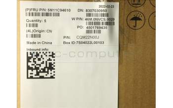 Lenovo 5M11C94610 C-Cover with keyboard, Spanish, Black, No WWAN, UK