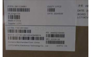 Lenovo 5M11C94861 MECH_ASM FRU KB w/Cc IND ENG(Tra)FPR US