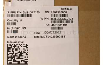 Lenovo 5M11D12139 MECH_ASM WW C-Cvr+CZE/SLK KB ASM,CHY