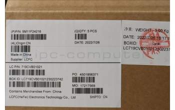 Lenovo 5M11F24216 MECH_ASM FRU KB w/Cc UKE(Chi)UK BK