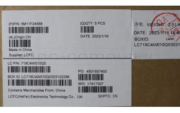 Lenovo 5M11F24568 MECH_ASM KBD/C EURO ENG BKLT (SUN) USBK