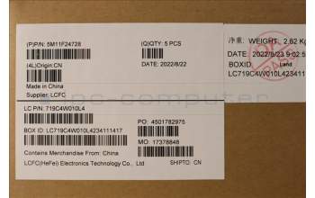 Lenovo 5M11F24728 MECH_ASM KBD/C GER BKLT (SUN) WW UKBK