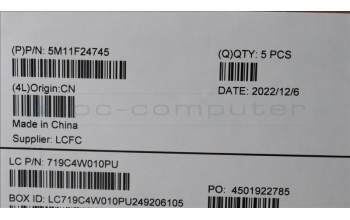 Lenovo 5M11F24745 MECH_ASM KBD/C IND ENG BKLT CHI WW USBK