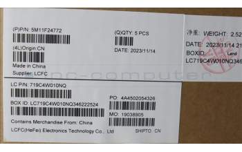 Lenovo 5M11F24772 MECH_ASM KBD/C NORDIC BKLT (SUN) WW UKBK