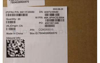 Lenovo 5M11F25550 MECH_ASM FRU C COVER CS BK Fenrir