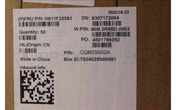 Lenovo 5M11F25583 MECH_ASM FRU SA461D-20H1 mylar PTP Elan