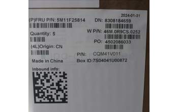 Lenovo 5M11F25814 MECH_ASM KBD ENG w/C Cov,WFC Liteon