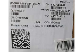 Lenovo 5M11F26479 C-Cover with keyboard, UK English, Black, WWAN, WLAN, UK