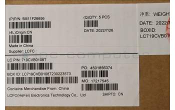 Lenovo 5M11F26656 MECH_ASM KBw/Ccvr THAI BKLT-CHY FP US BK