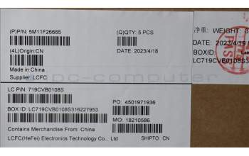 Lenovo 5M11F26665 MECH_ASM KBw/Ccvr ENG BKLT-LTN FP US BK