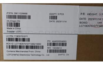 Lenovo 5M11G26668 MECH_ASM KB w/Ccv ENG BKLT TSG FPR US SR