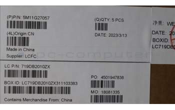 Lenovo 5M11G27057 MECH_ASM KBD C-Cov SPA Sunrex BK