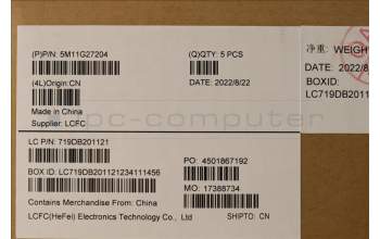 Lenovo 5M11G27204 MECH_ASM KBD CCov EURO ENG BKLT Chico BK