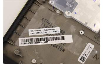 Lenovo 5M11G27242 MECH_ASM KBD C-Cov GRE BKLT Sunrex BK