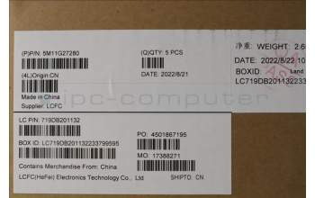 Lenovo 5M11G27280 MECH_ASM KB CCov IND ENG BKLT Sunrex BK