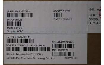 Lenovo 5M11G27369 MECH_ASM KB CCov SWS BKLT Transi BK