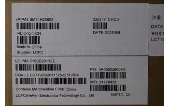 Lenovo 5M11H25852 MECH_ASM KB CCov CZE/SLK BKLT Tran WW BK